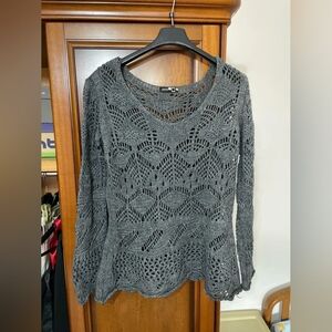 Gray Knit Women's Sweater